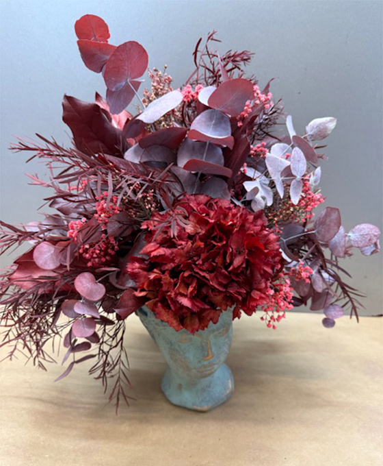 Busto Granate Flor Preservada